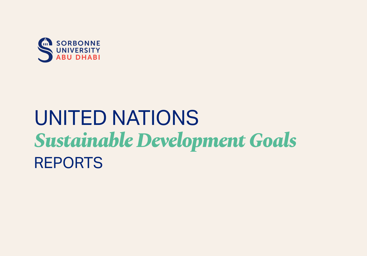 Sustainable Development Goals Reports