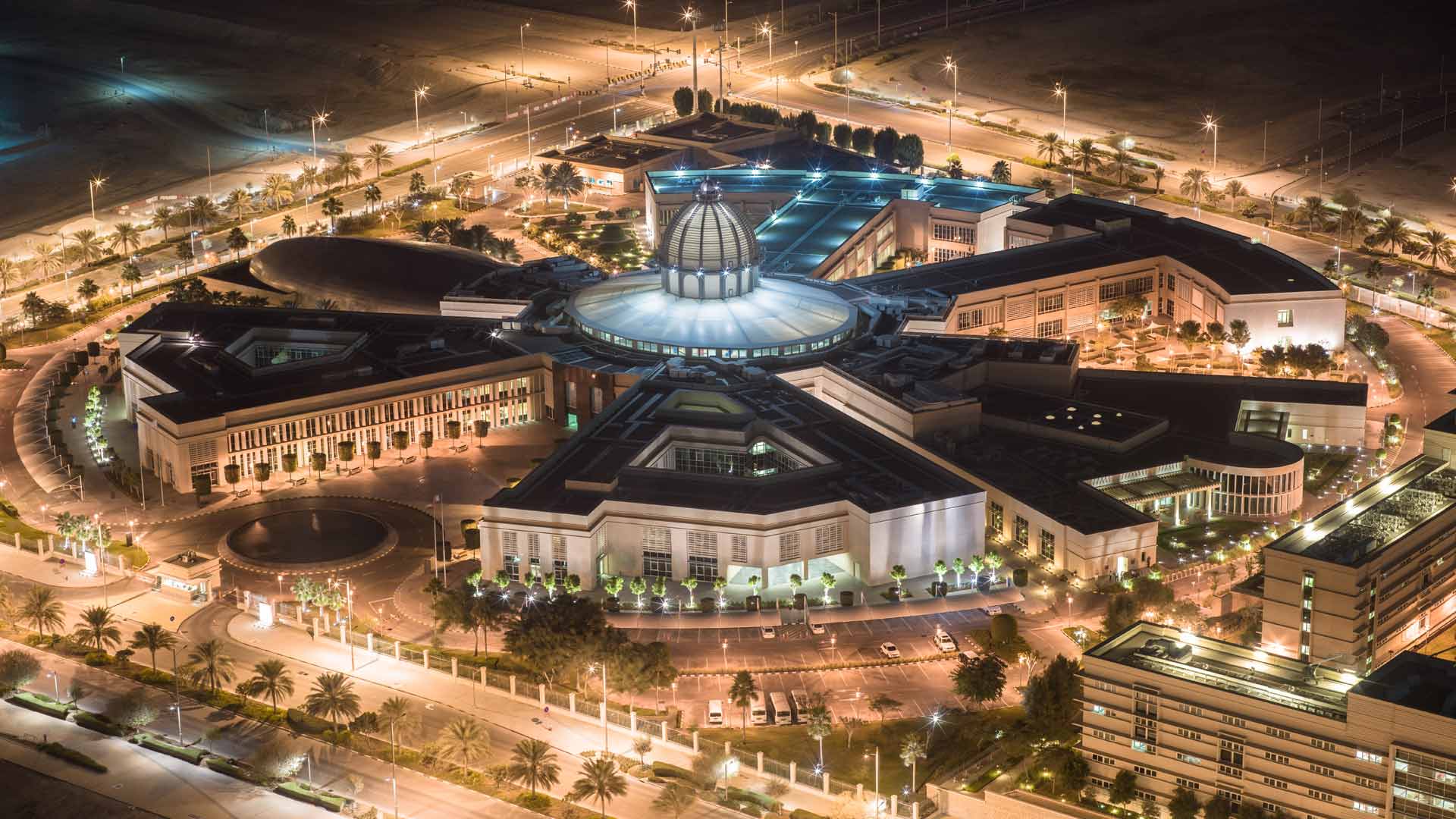 Sorbonne University Abu Dhabi Campus at Night